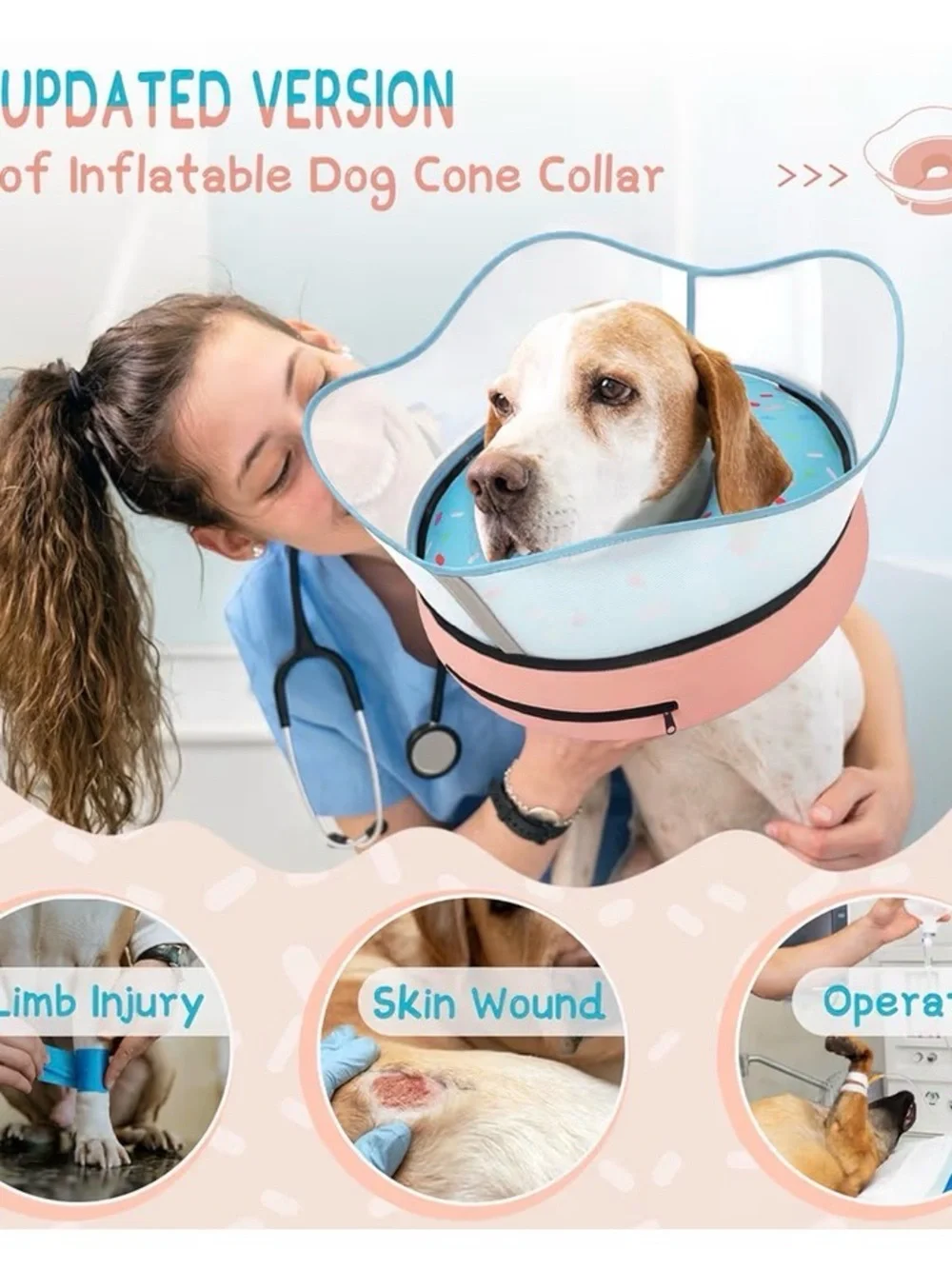 Inflatable Dog Collar Size M